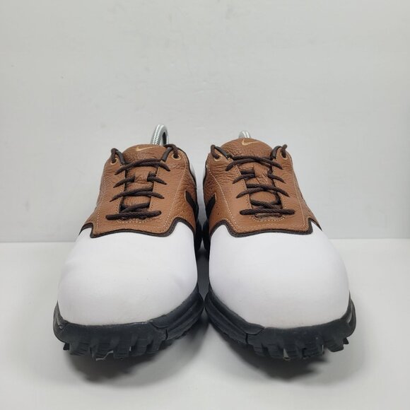 Nike Air Tour Saddle Men's White Brown Golf Shoes 418535-172 US Size 8 - Picture 3 of 8